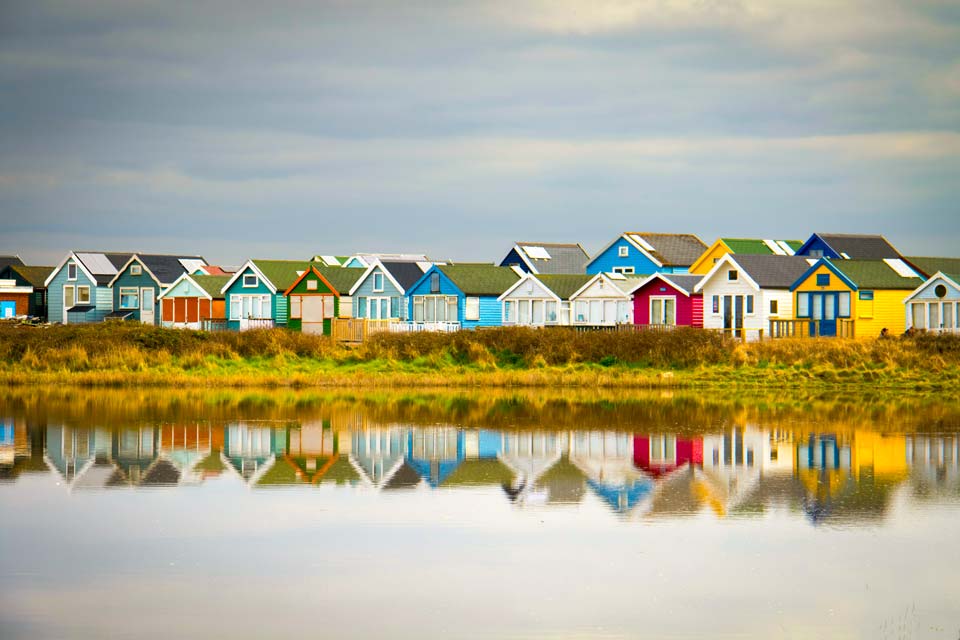 Beach huts in Bournemouth
