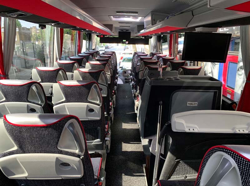 Interior photo showing TV screens